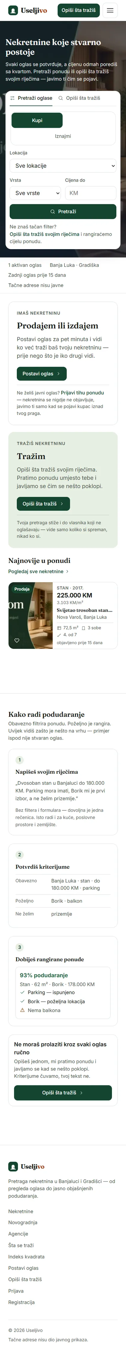 Mobilna verzija sajta Useljivo